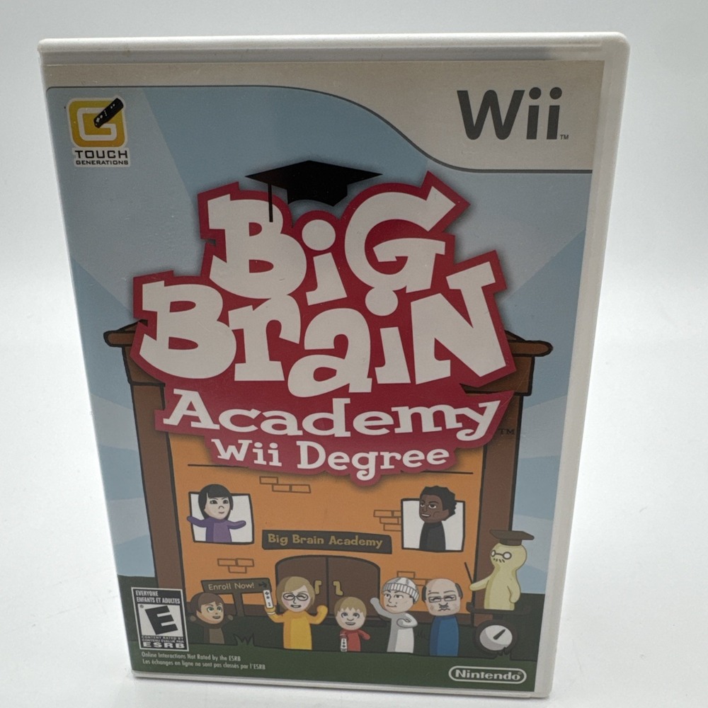 Big Brain Academy Wii Degree Nintendo Wii Game Educational Fun Cib Complete Mint